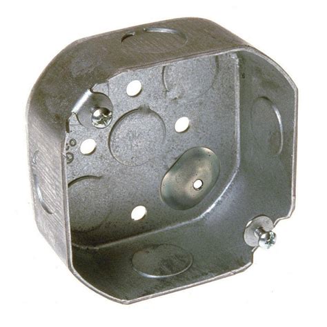 octagon metal junction box with flange|4 octagon outlet box.